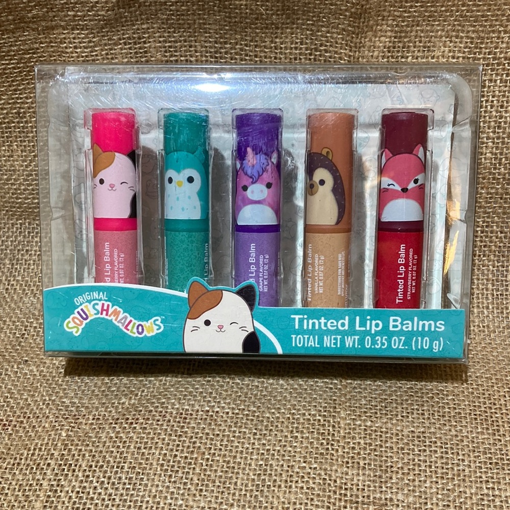 Squishmallows Squishmallow Tinted Lip Balm 0.35oz - Set of 5 (cruelty free)